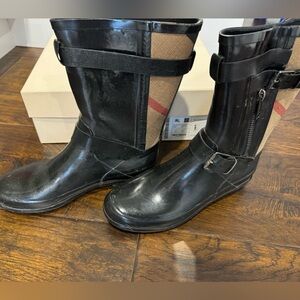 Burberry rain boots